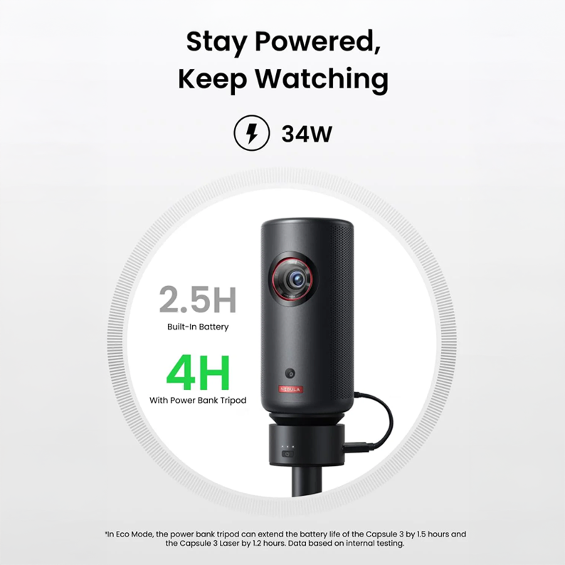 NEBULA CAPSULE AIR POWER BANK TRIPOD - Nebula | Smart Projectors NEBULA CAPSULE AIR POWER BANK TRIPOD - Nebula | Smart Projectors